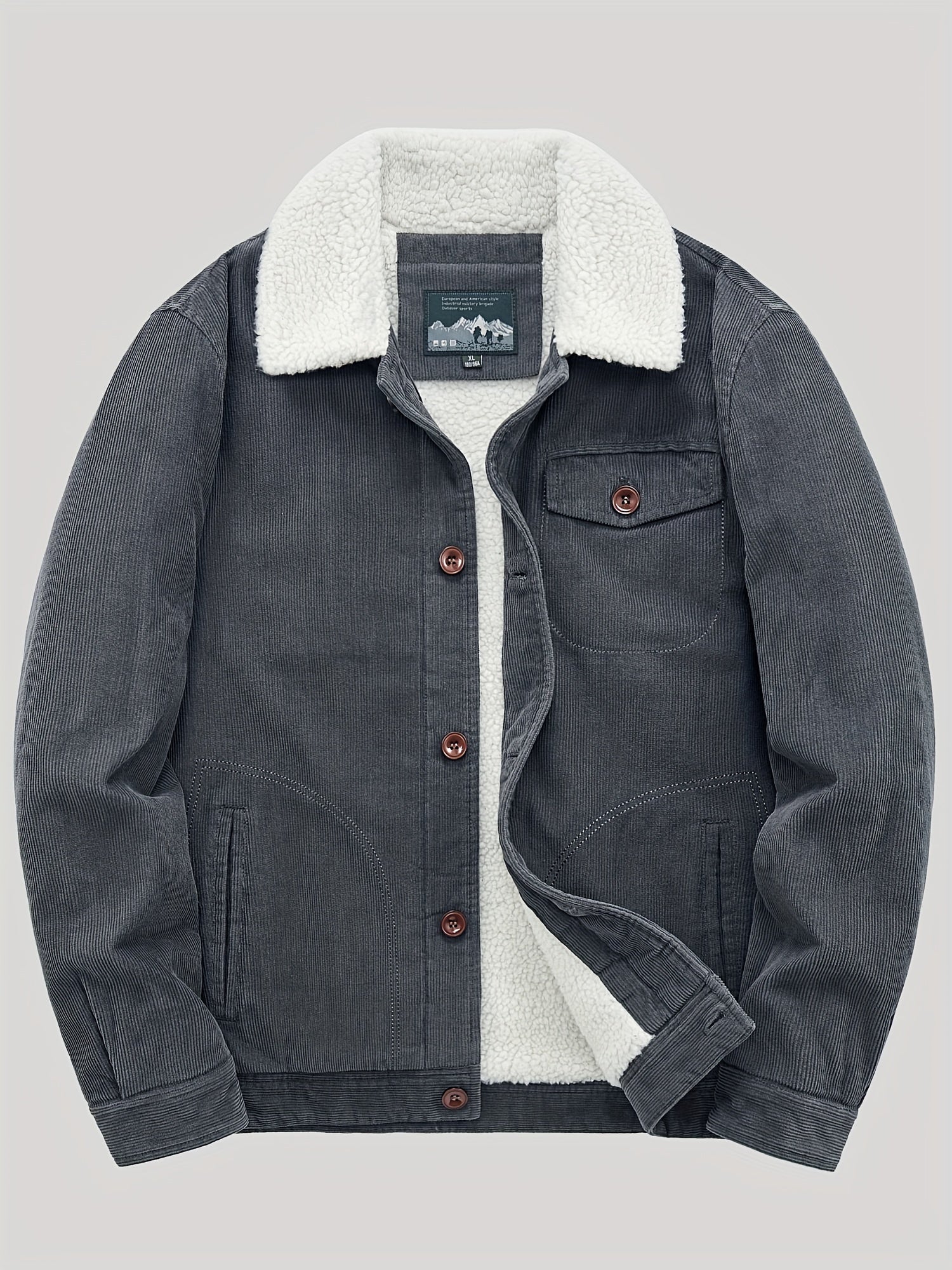 Men's Warm Fleece Full Zip Jacket Lightweight Soft Coat