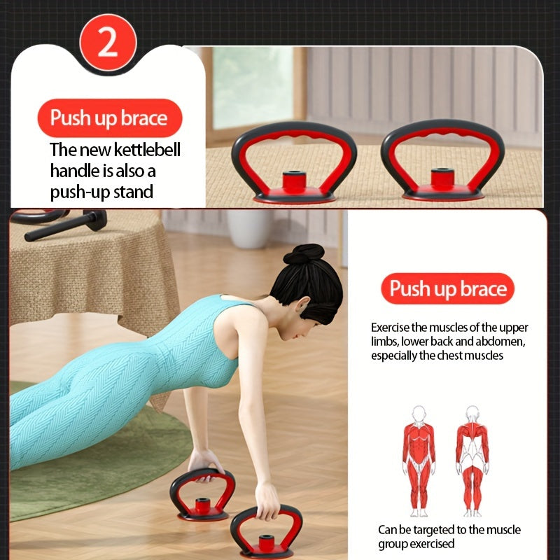 Push up And Kettlebell Handles For Strength Training