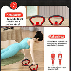 Push up And Kettlebell Handles For Strength Training