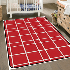Large Check Pattern Carpet Area Rug Soft Non Slip Backing