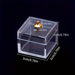 4pcs Display Cases Transparent Plastic Storage Boxes for Dollhouse Accessories
