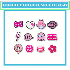 100pcs Cartoon Shoe Charms For Slides Sandals PVC Decorations