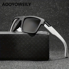 Men's Vintage Square Frame Polarized Sunglasses for Sports Fishing Driving
