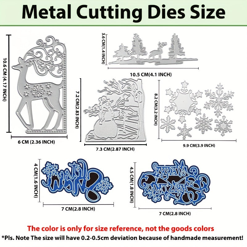 Christmas Die Cuts Card Snowflake Metal Cutting Dies Holiday Decoration