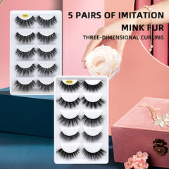 Z'LRAQI BEAUTY 5 pairs Faux Mink False Eyelashes Long Natural and Stylish