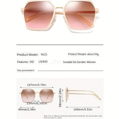 Large Butterfly Sunglasses UV400 Gradient Shades for Driving Beach Travel