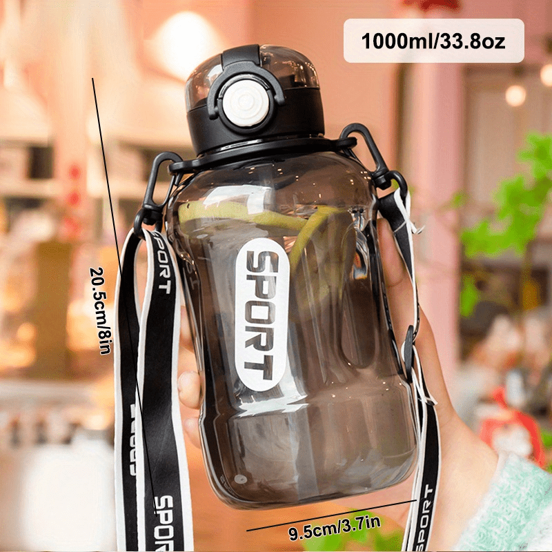 1000ml Water Cup PC Material Bouncing Straw Cup