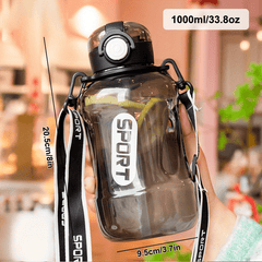 1000ml Water Cup PC Material Bouncing Straw Cup