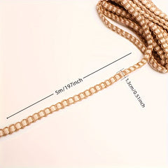 5m Khaki Hemp Rope DIY Webbing Minimalist Fiber Decorative Webbing