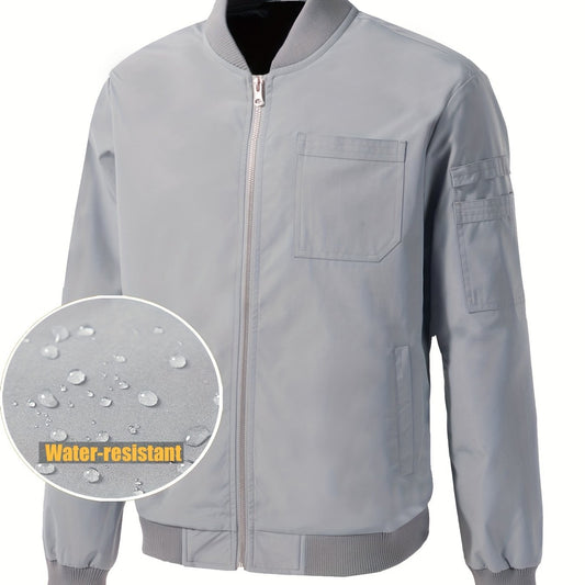 Men's Zipper Baseball Collar Jacket Windproof Waterproof