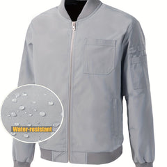 Men's Zipper Baseball Collar Jacket Windproof Waterproof