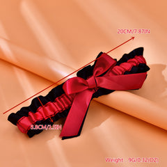 Elastic Thigh Garters with Bow Leg Straps for Women