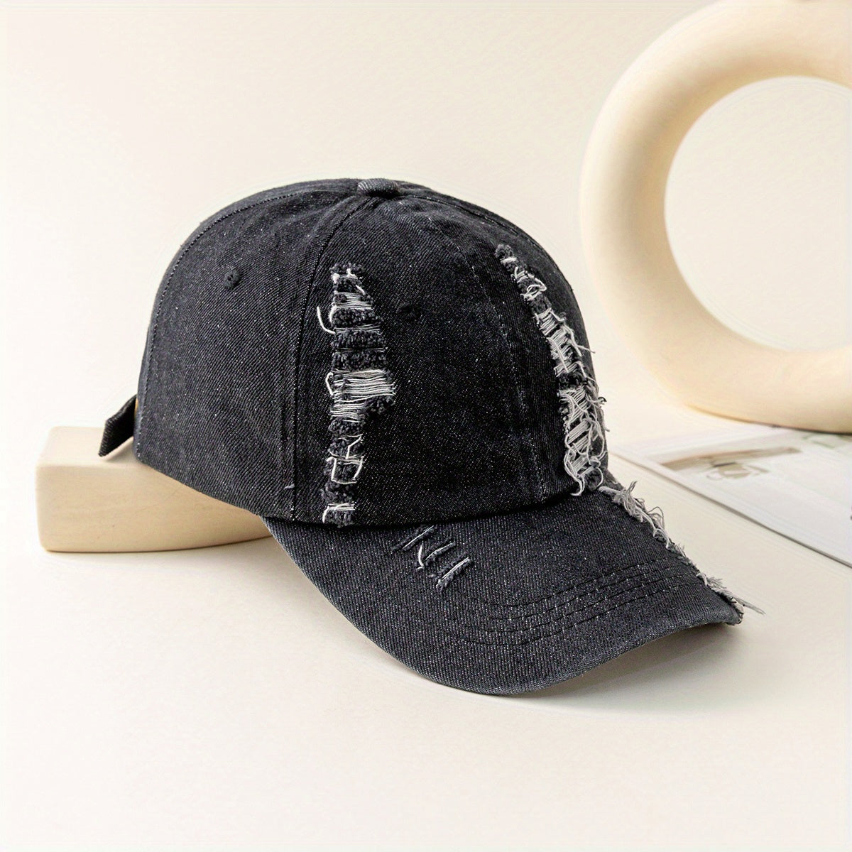 Retro Cowboy Ripped Baseball Cap Outdoor Sunshade Hat