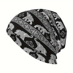 Elephant Pattern Beanie Hats Cap For Men Women Skull Beanies Ski Cap