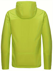 Men's Lightweight Hooded Waterproof Jacket for Outdoor Activities