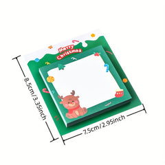 4pcs Cartoon Christmas Sticky Notes - Creative Message Sticky Notes