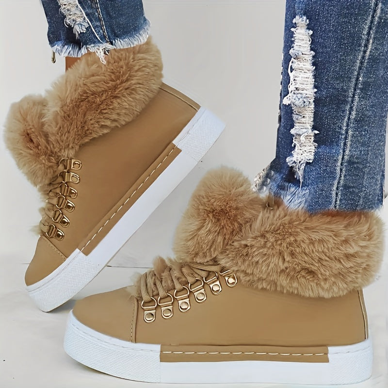 Women's Non-slip Thickened Zipper Snow Boots