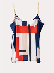 Casual V Neck Spaghetti Strap Top for Women