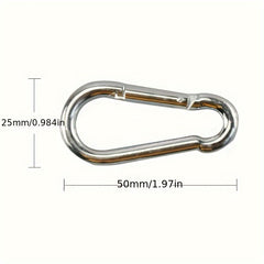 Stainless Steel Spring Buckle Keychain for Dog Leash and Outdoor Activities