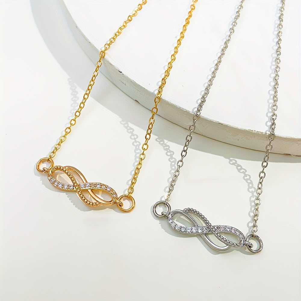 Infinity 8 Character Chain Anklet 18K Plated Zinc Alloy