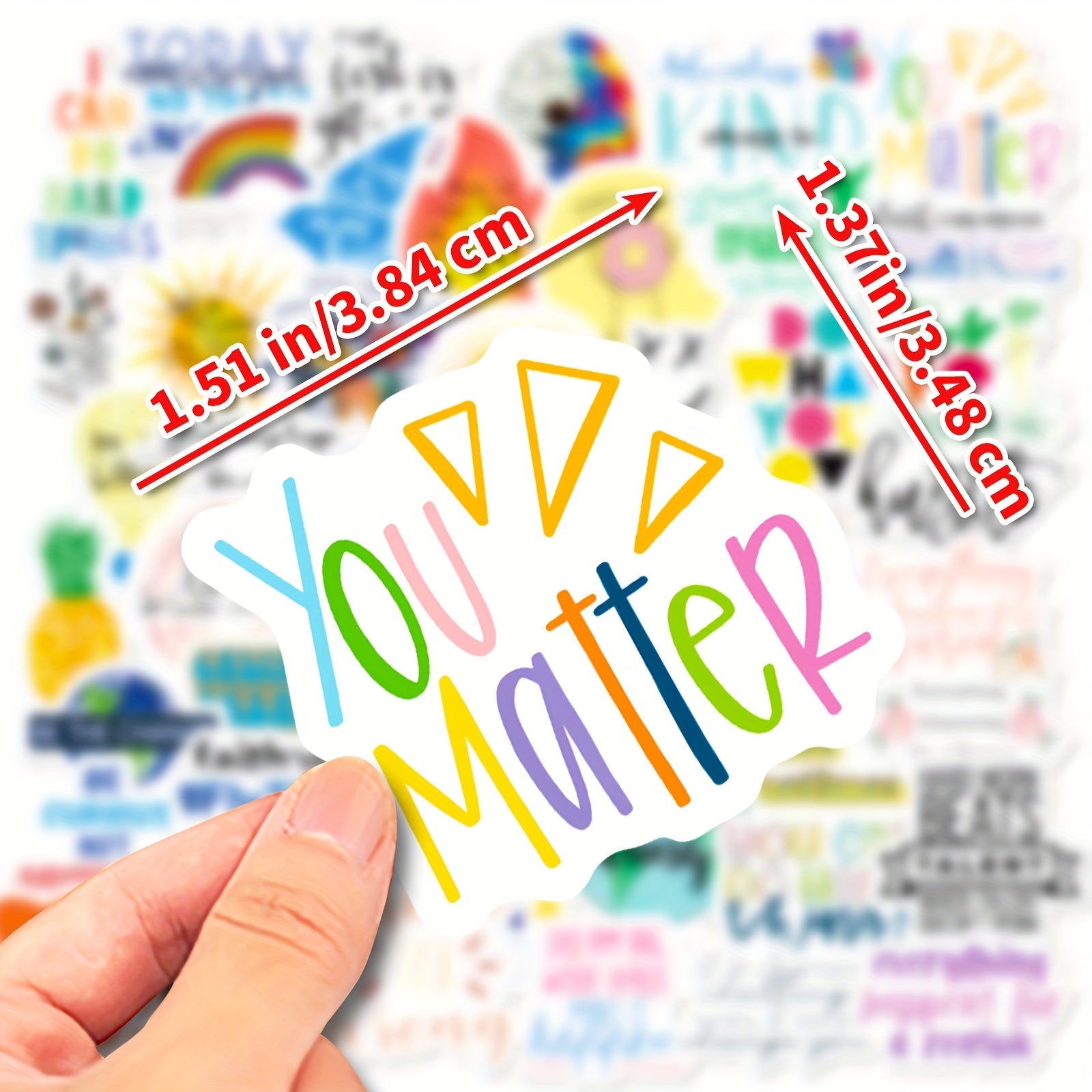 50pcs Inspirational Affirmation Stickers Waterproof Motivational Quote Stickers