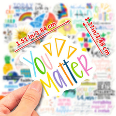 50pcs Inspirational Affirmation Stickers Waterproof Motivational Quote Stickers