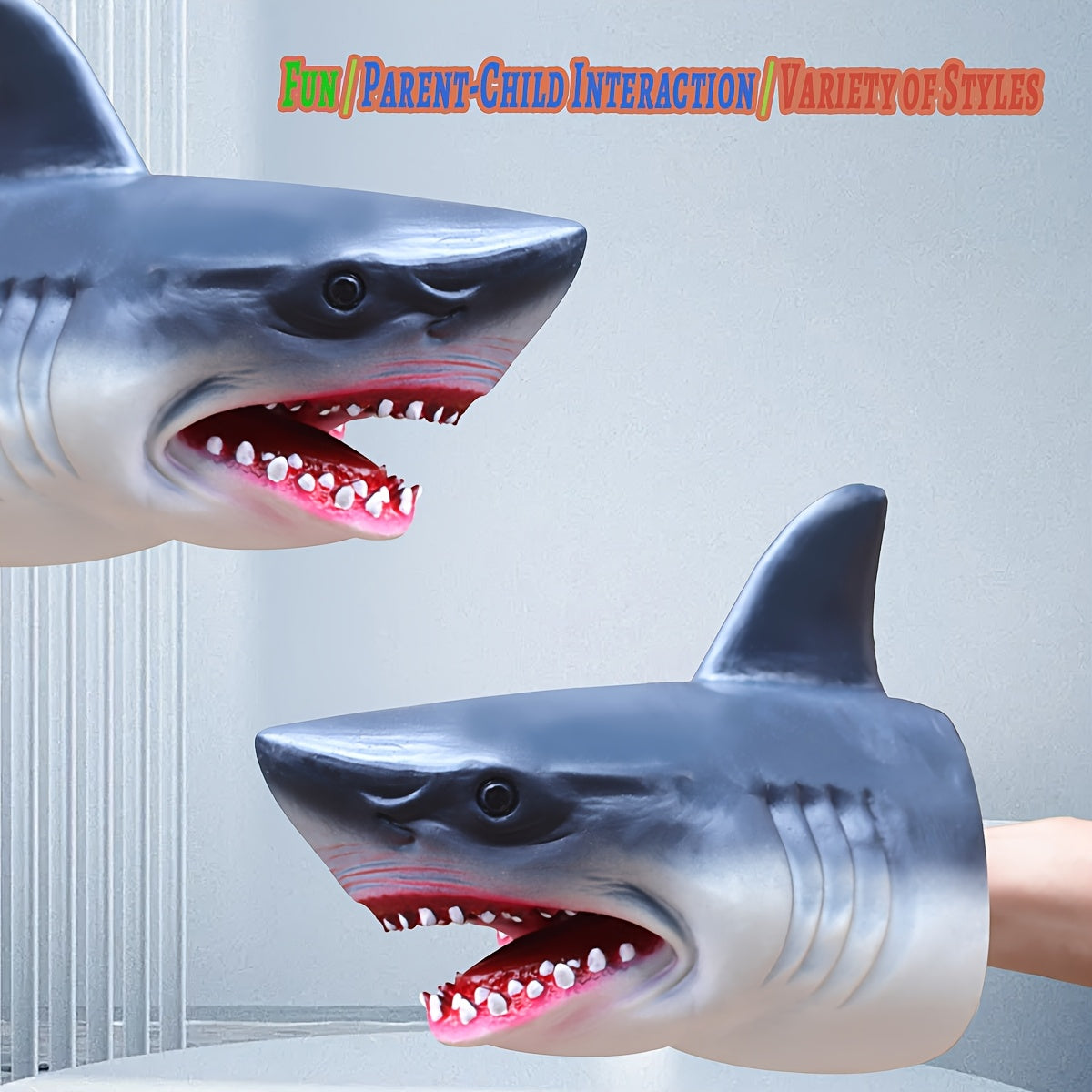 Realistic Shark Hand Puppet - Durable PVC for Party Favors & Educational Play