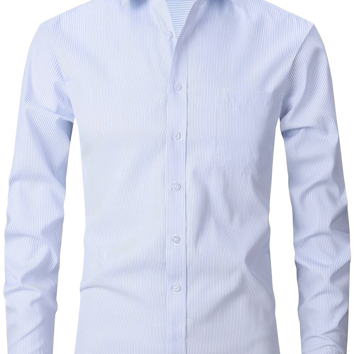 Men's Striped Regular Fit Button Up Shirt