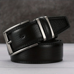 Men's Lizard Pattern Double Circle PU Leather Belt