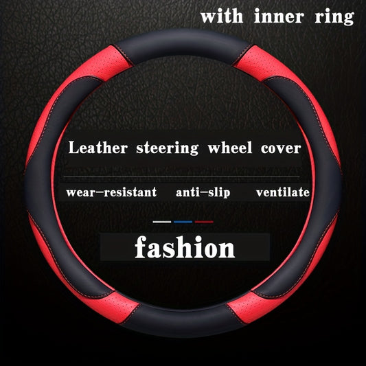 Perforated Leather Steering Wheel Cover for 98% of Models