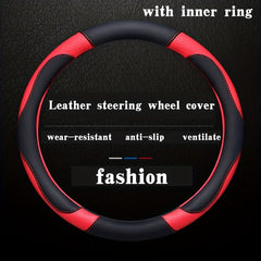 Perforated Leather Steering Wheel Cover for 98% of Models