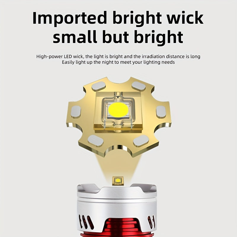 Outdoor LED Rechargeable Flashlight for Hiking Camping