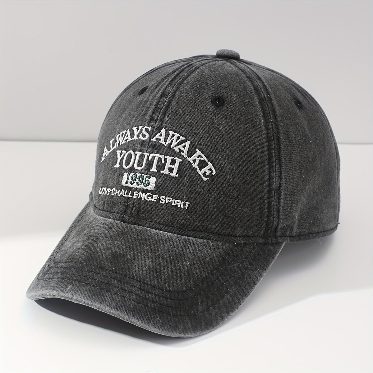 YOUTH Embroidered Baseball Cap Washed Distressed Sunshade Dad Hat