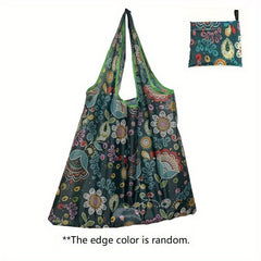 Large Capacity Polyester Foldable Shopping Bag Reusable Grocery Bag