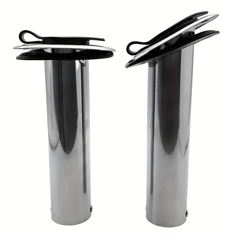 1pc Stainless Steel Fishing Rod Holder PVC Cap 15 30 90 Degree Accessories