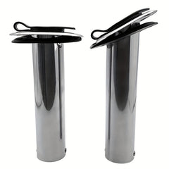 1pc Stainless Steel Fishing Rod Holder PVC Cap 15 30 90 Degree Accessories