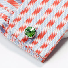 Colorful Crystal Hexagonal Cufflinks Retro Cuff Links For Men