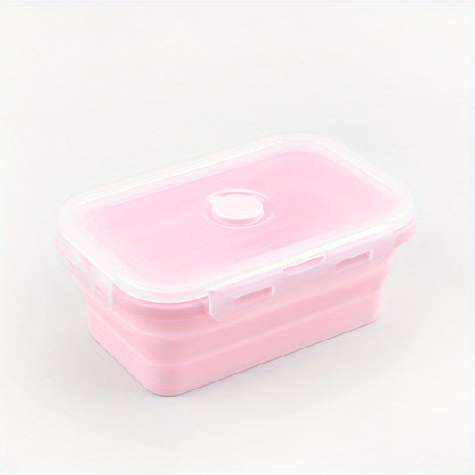 Portable Silicone Lunch Box Fresh Keeping Microwave Safe