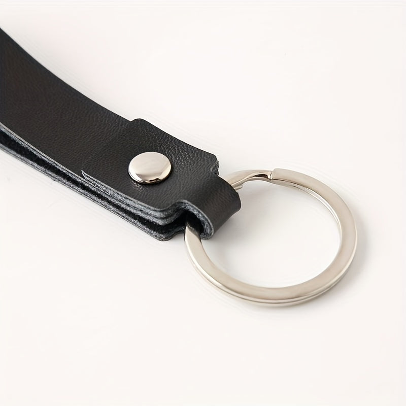 Leather Car Keychain Motorcycle Retro Key Fob Chain Pendant Women