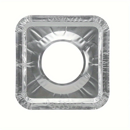 10pcs Disposable Aluminum Gas Stove Burner Cover Heat-Resistant Stove Lining