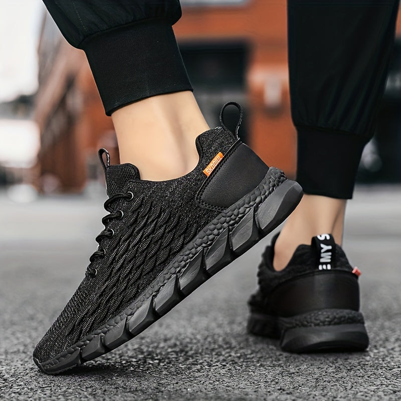 Men's Knitted Walking Shoes Lightweight Comfy Casual Shoes