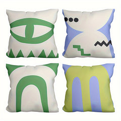 Retro Hand-painted Graffiti Pattern Decorative Pillow Covers for Home