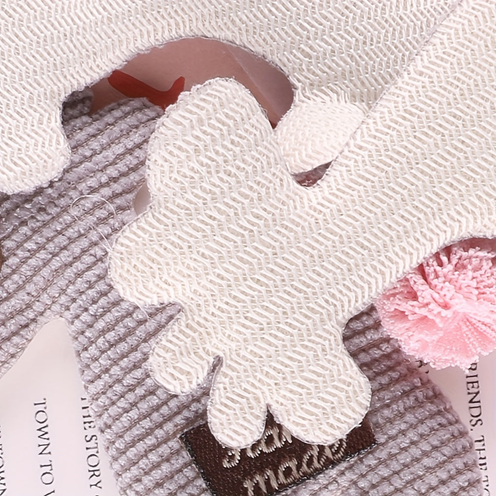 4pcs Plush Cartoon Animal Patches Girls Coat DIY Sewing