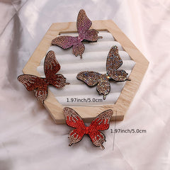 Rhinestone Butterfly Hair Clips Vintage Barrette Prom Accessories