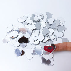 10pcs Heart Mirror Wall Decal - 3D Acrylic Heart Mirrors Wall Decor