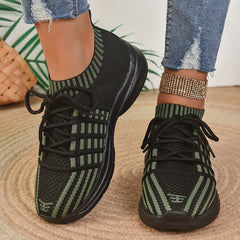 Breathable Striped Non-slip Sports Shoes for Women