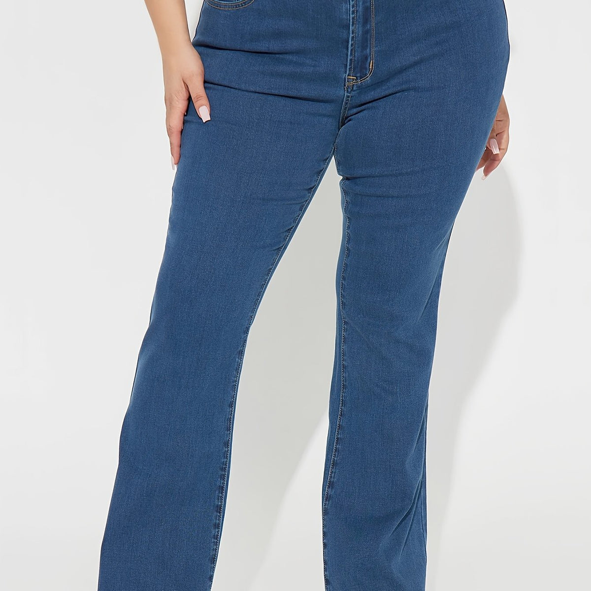  Flared Leg Stretch Denim Pants