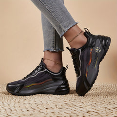 Chinese Style Block Running Shoes With Reflective Stripes