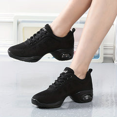 Women's Jazz Shoes Lace up Sneakers Modern Dance Shoes