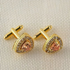 French Style Inlaid Diamond Cufflinks